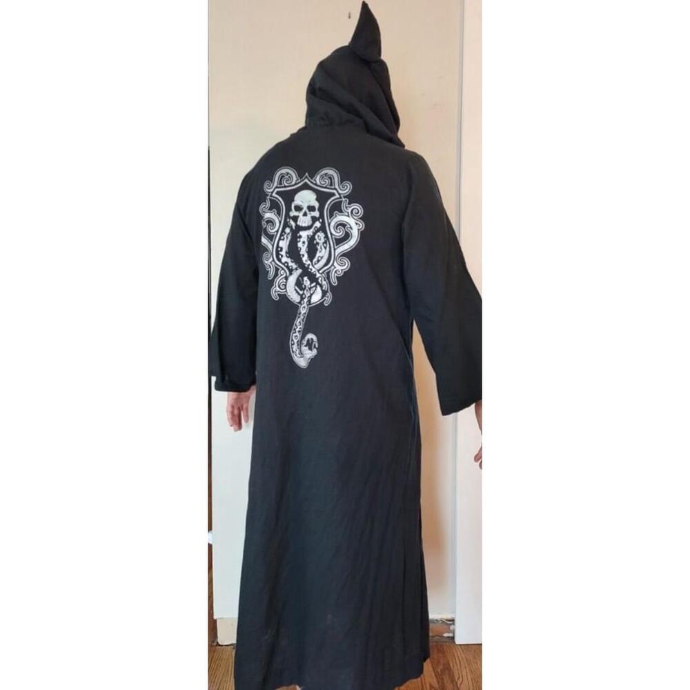 Harry Potter Official Death Eater Hood Robe Cape Rare Dark Mark Wizard Cloak OS